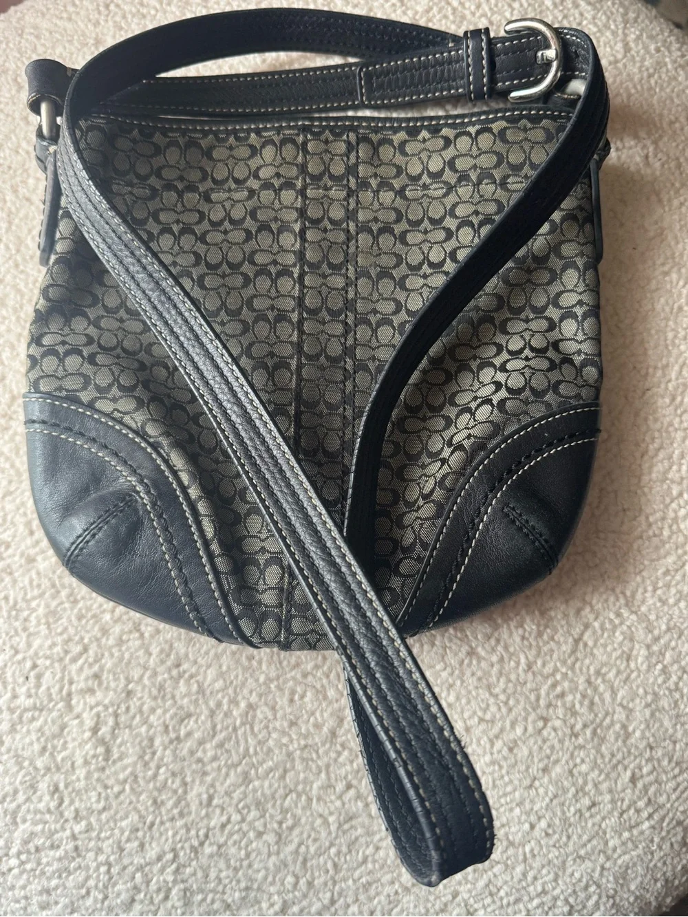 Coach Signature Small Crossbody Bag in Black